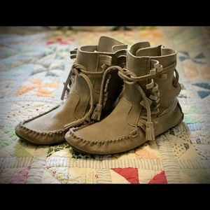 J. Crew Sierra Fringe Lace-Up Moccasins